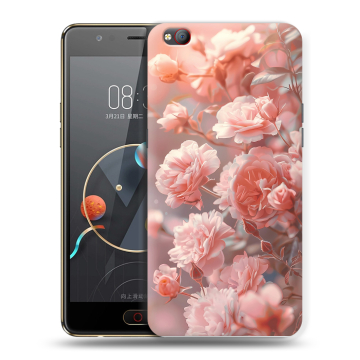 Пластиковый чехол на ZTE Nubia M2 Lite с принтом Розовые розы Пластиковый чехол на ZTE Nubia M2 Lite с принтом Розовые розы