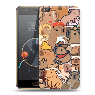 Пластиковый чехол на ZTE Nubia M2 Lite с принтом капибара Пластиковый чехол на ZTE Nubia M2 Lite с принтом капибара