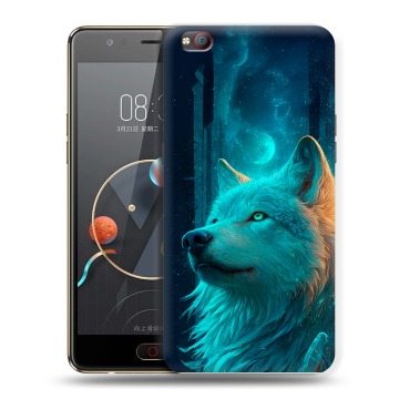 Пластиковый чехол на ZTE Nubia M2 Lite с принтом бабочки саккура Пластиковый чехол на ZTE Nubia M2 Lite с принтом бабочки саккура