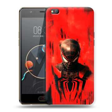 Пластиковый чехол на ZTE Nubia M2 Lite с принтом человек паук spiderman