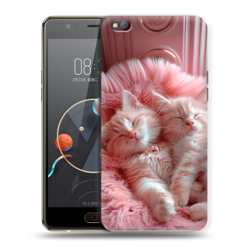 Пластиковый чехол на ZTE Nubia M2 Lite с принтом котята котики Пластиковый чехол на ZTE Nubia M2 Lite с принтом котята котики