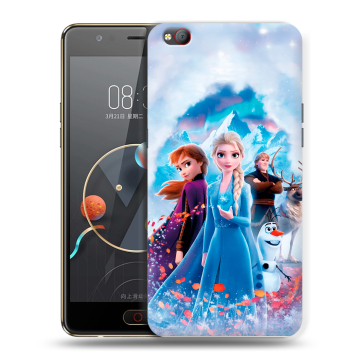 Пластиковый чехол на ZTE Nubia M2 Lite с принтом Холодное сердце Frozen