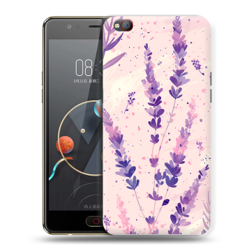 Пластиковый чехол на ZTE Nubia M2 Lite с принтом цветы лаванда