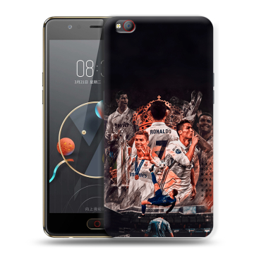 Пластиковый чехол на ZTE Nubia M2 Lite с принтом Реал Роналдо Real Ronaldo