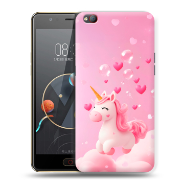 Пластиковый чехол на ZTE Nubia M2 Lite с принтом Единорог