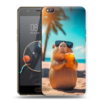 Пластиковый чехол на ZTE Nubia M2 Lite с принтом Капибара