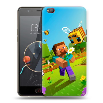 Пластиковый чехол на ZTE Nubia M2 Lite с принтом Майнкрафт Minecraft