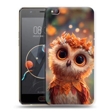 Пластиковый чехол на ZTE Nubia M2 Lite с принтом Милая сова