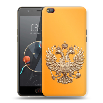 Пластиковый чехол на ZTE Nubia M2 Lite с принтом Герб Флаг России