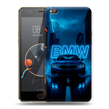 Пластиковый чехол на ZTE Nubia M2 Lite с принтом BMW БМВ