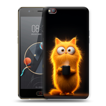 Пластиковый чехол на ZTE Nubia M2 Lite с принтом Смешной кот Пластиковый чехол на ZTE Nubia M2 Lite с принтом Смешной кот