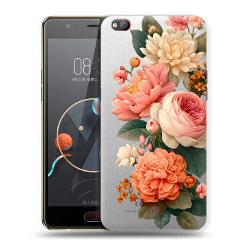 Пластиковый чехол на ZTE Nubia M2 Lite с принтом цветы