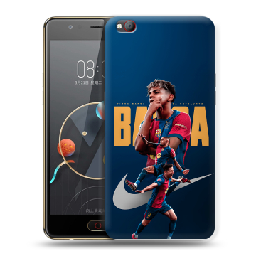 Пластиковый чехол на ZTE Nubia M2 Lite с принтом Барселона Barca Yamal 