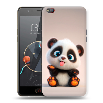 Пластиковый чехол на ZTE Nubia M2 Lite с принтом милая панда Пластиковый чехол на ZTE Nubia M2 Lite с принтом милая панда