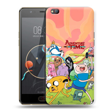 Пластиковый чехол на ZTE Nubia M2 Lite с принтом Adventure time Время приключений