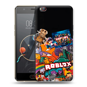 Пластиковый чехол на ZTE Nubia M2 Lite с принтом Roblox Роблокс