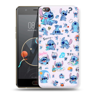 Пластиковый чехол на ZTE Nubia M2 Lite с принтом Лило и Стич