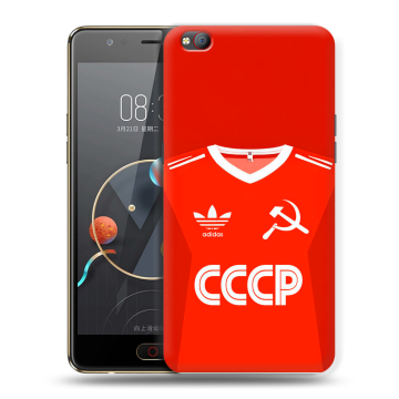 Пластиковый чехол на ZTE Nubia M2 Lite с принтом Флаг Герб СССР