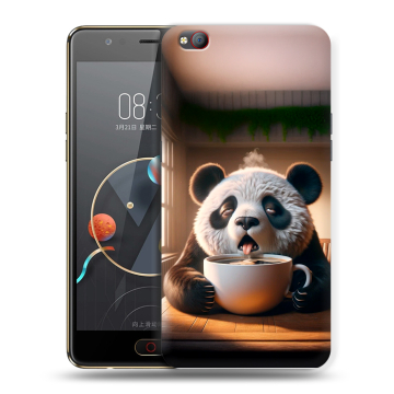 Пластиковый чехол на ZTE Nubia M2 Lite с принтом смешная панда Пластиковый чехол на ZTE Nubia M2 Lite с принтом смешная панда