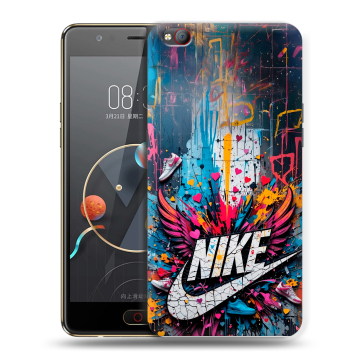 Пластиковый чехол на ZTE Nubia M2 Lite с принтом Nike Найк Пластиковый чехол на ZTE Nubia M2 Lite с принтом Nike Найк