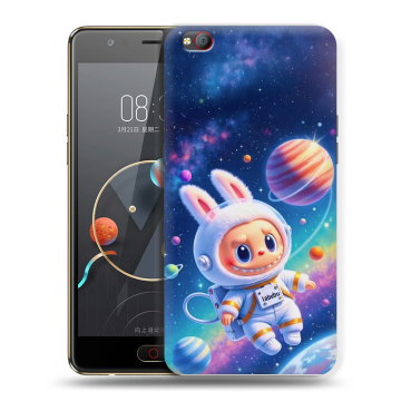Пластиковый чехол на ZTE Nubia M2 Lite с принтом Labubu Лабубу Пластиковый чехол на ZTE Nubia M2 Lite с принтом Labubu Лабубу