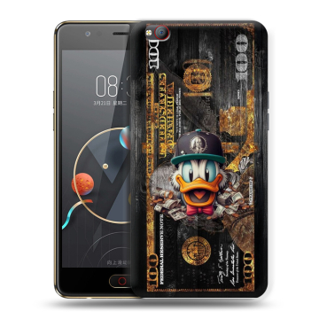 Пластиковый чехол на ZTE Nubia M2 Lite с принтом Дональд Дак Доллар