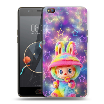 Пластиковый чехол на ZTE Nubia M2 Lite с принтом Labubu Лабубу