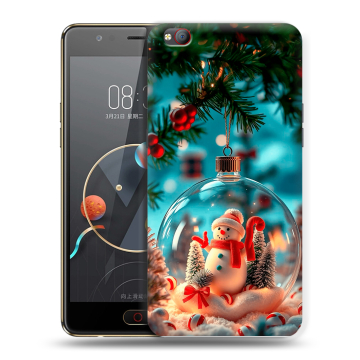 Пластиковый чехол на ZTE Nubia M2 Lite с принтом Новый год