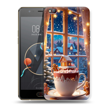 Пластиковый чехол на ZTE Nubia M2 Lite с принтом Новый год