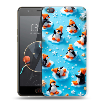 Пластиковый чехол на ZTE Nubia M2 Lite с принтом Новый год