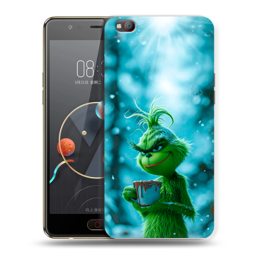 Пластиковый чехол на ZTE Nubia M2 Lite с принтом Новый год гринч
