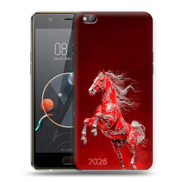 Пластиковый чехол на ZTE Nubia M2 Lite с принтом Новый год