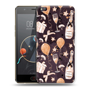 Пластиковый чехол на ZTE Nubia M2 Lite с принтом Новый год