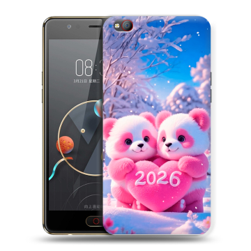 Пластиковый чехол на ZTE Nubia M2 Lite с принтом Новый год