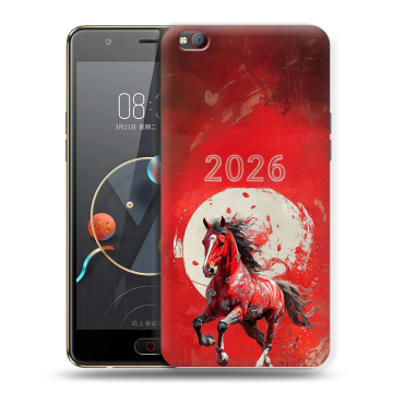 Пластиковый чехол на ZTE Nubia M2 Lite с принтом Новый год