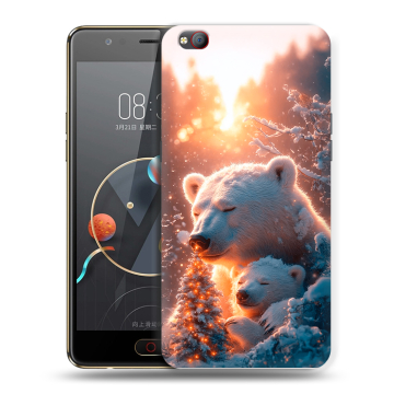 Пластиковый чехол на ZTE Nubia M2 Lite с принтом Новый год