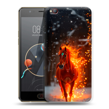 Пластиковый чехол на ZTE Nubia M2 Lite с принтом Новый год