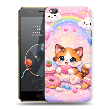 Пластиковый чехол на ZTE Nubia M2 Lite с принтом для девочек