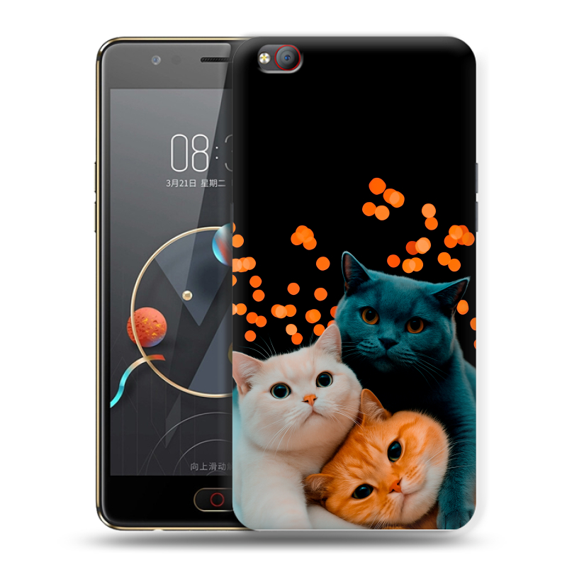 Пластиковый чехол на ZTE Nubia M2 Lite с принтом Кошки Пластиковый чехол на ZTE Nubia M2 Lite с принтом Кошки
