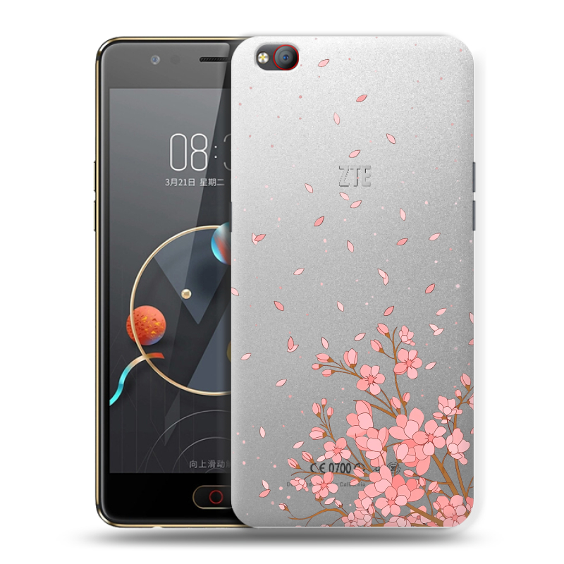 Пластиковый чехол на ZTE Nubia M2 Lite с принтом Ветка сакуры Пластиковый чехол на ZTE Nubia M2 Lite с принтом Ветка сакуры