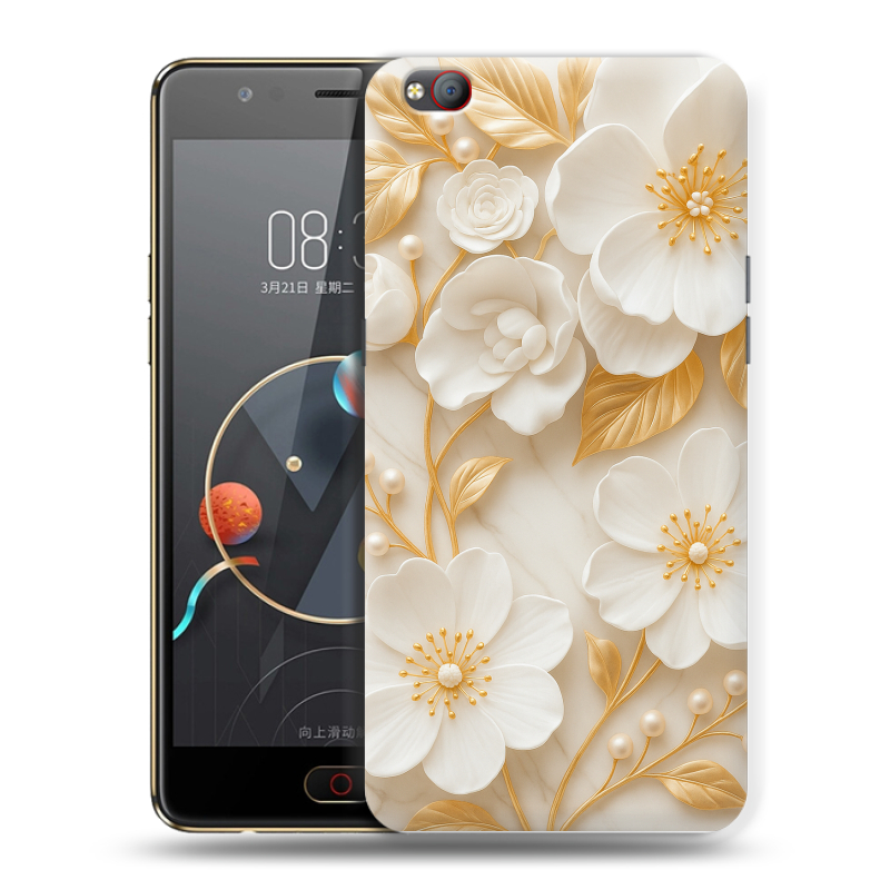 Пластиковый чехол на ZTE Nubia M2 Lite с принтом Цветы Пластиковый чехол на ZTE Nubia M2 Lite с принтом Цветы