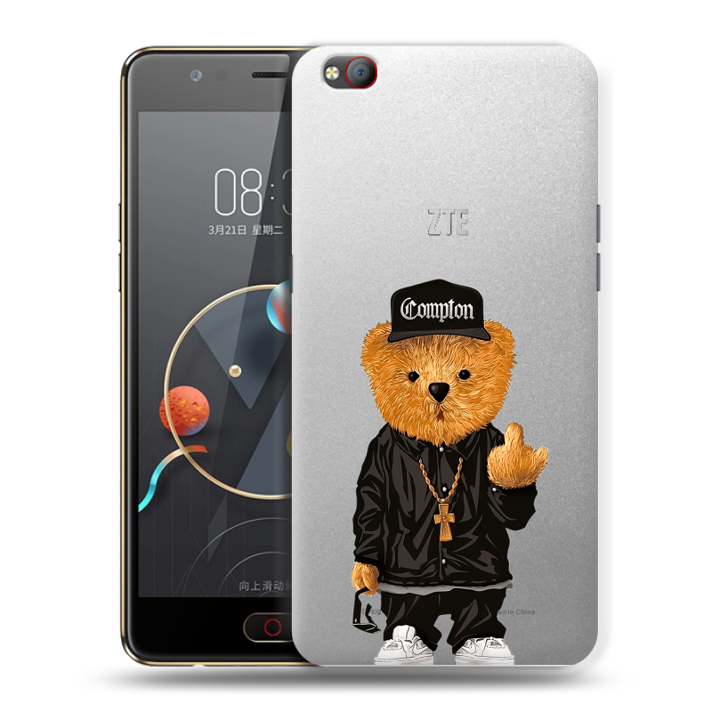 Пластиковый чехол на ZTE Nubia M2 Lite с принтом Мишка Пластиковый чехол на ZTE Nubia M2 Lite с принтом Мишка
