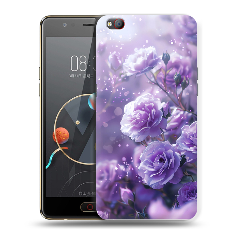 Пластиковый чехол на ZTE Nubia M2 Lite с принтом Розы цветы Пластиковый чехол на ZTE Nubia M2 Lite с принтом Розы цветы