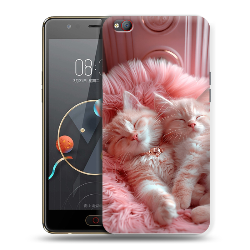 Пластиковый чехол на ZTE Nubia M2 Lite с принтом котята котики Пластиковый чехол на ZTE Nubia M2 Lite с принтом котята котики