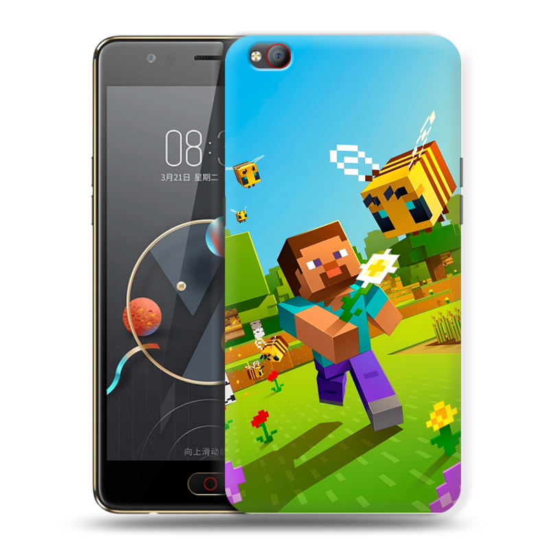 Пластиковый чехол на ZTE Nubia M2 Lite с принтом Майнкрафт Minecraft Пластиковый чехол на ZTE Nubia M2 Lite с принтом Майнкрафт Minecraft