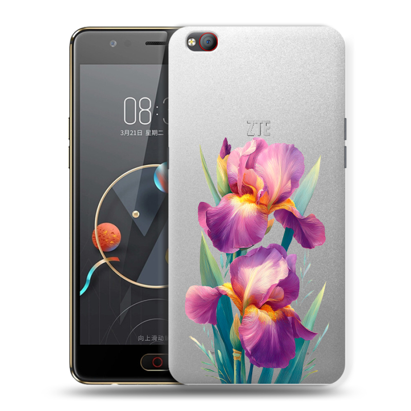 Пластиковый чехол на ZTE Nubia M2 Lite с принтом Цветы орхидеи Пластиковый чехол на ZTE Nubia M2 Lite с принтом Цветы орхидеи