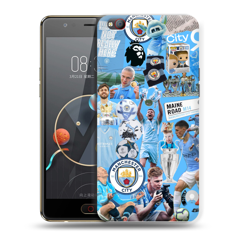 Пластиковый чехол на ZTE Nubia M2 Lite с принтом Man City Манчестер Сити Пластиковый чехол на ZTE Nubia M2 Lite с принтом Man City Манчестер Сити