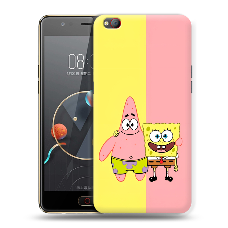 Пластиковый чехол на ZTE Nubia M2 Lite с принтом Спанч боб Спанчбоб Пластиковый чехол на ZTE Nubia M2 Lite с принтом Спанч боб Спанчбоб