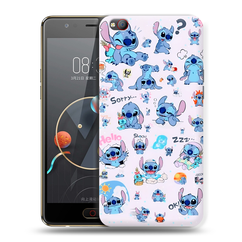Пластиковый чехол на ZTE Nubia M2 Lite с принтом Лило и Стич Пластиковый чехол на ZTE Nubia M2 Lite с принтом Лило и Стич