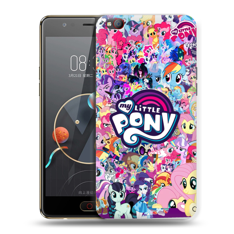 Пластиковый чехол на ZTE Nubia M2 Lite с принтом My little pony Дружба чудо Пластиковый чехол на ZTE Nubia M2 Lite с принтом My little pony Дружба чудо